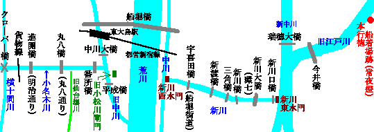 マップ：本行徳〜小名木川クローバー橋