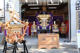 上妙典八幡神社の展示
