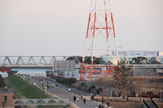 放水路堤防下流側