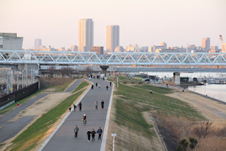 放水路堤防上流側